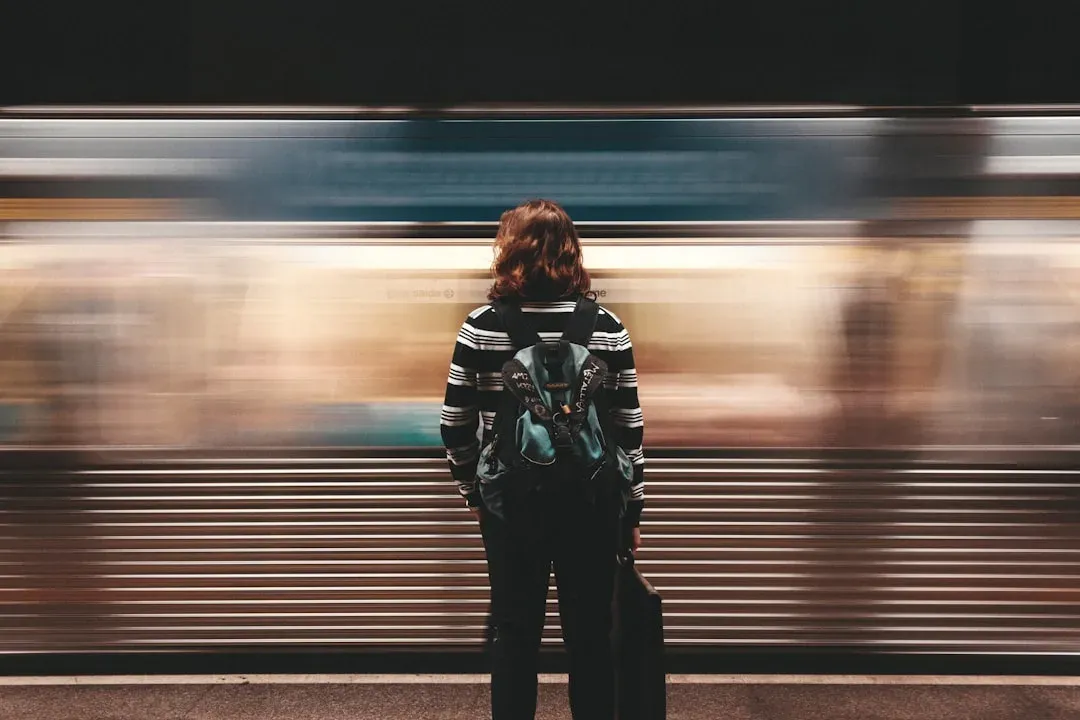solo female traveller safely navigating the metro
